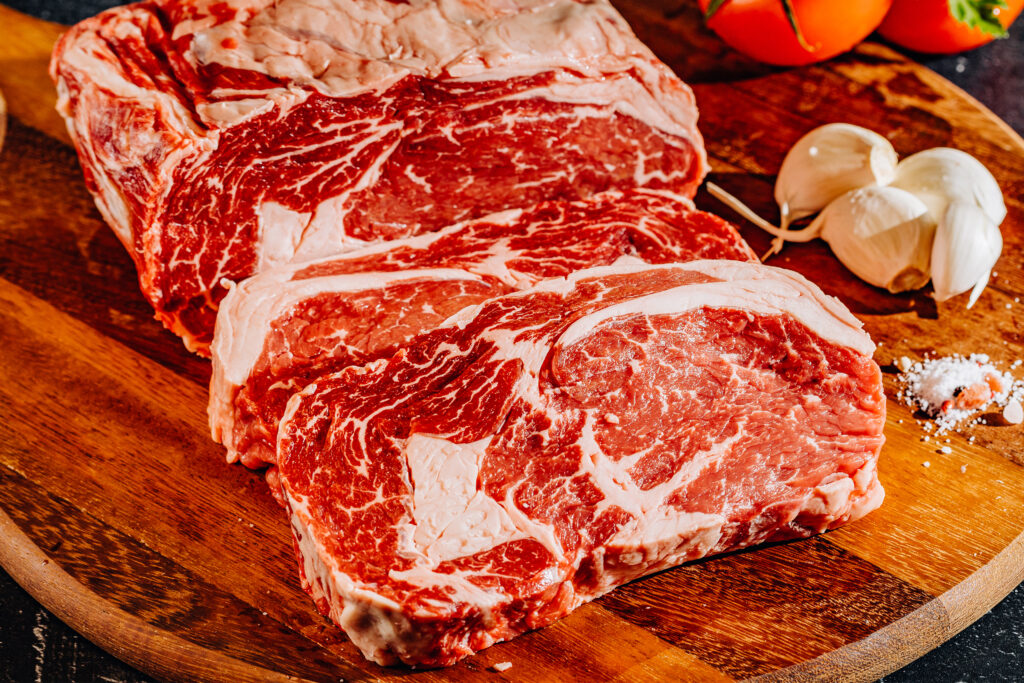 Ribeye steaks MBS 5+ INK. Wagyu